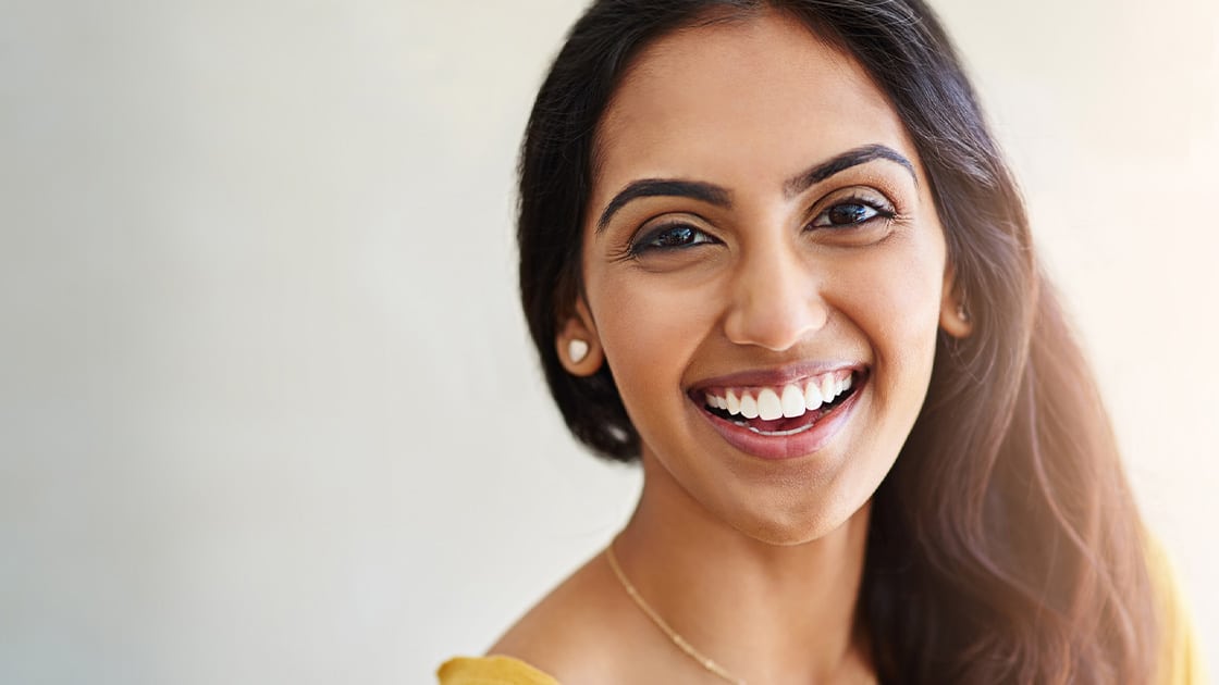 Lady with gold studs